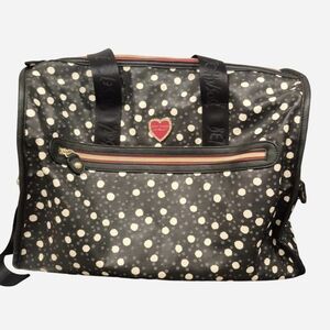 Betsey Johnson Black and White Polka Dot Tote